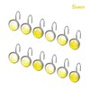 Sunlit Round Crystal Glass Decorative Shower Curtain Hooks, Rust Proof