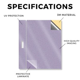 Glossy Glitter Tablet Skin Compatible with BOOX Go Color 7 (2024) - Solid Lavender - Premium 3M Vinyl Protective Wrap Decal Cover - Easy to Apply | Crafted in The USA by MightySkins