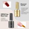 VENALISA 2 Pcs No Wipe Gel Top Coat and Base