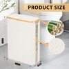 Odonata Large Toilet Paper Storage Basket with Lid, Slim Toilet