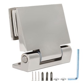 Natudeco Glass Shower Door Hinges Hinge Stainless Steel Glass Door Hinges Glass Door Hinge Ball Bearing No Mortise Lock Tilted Single Side for 6-12mm Tempered Glass