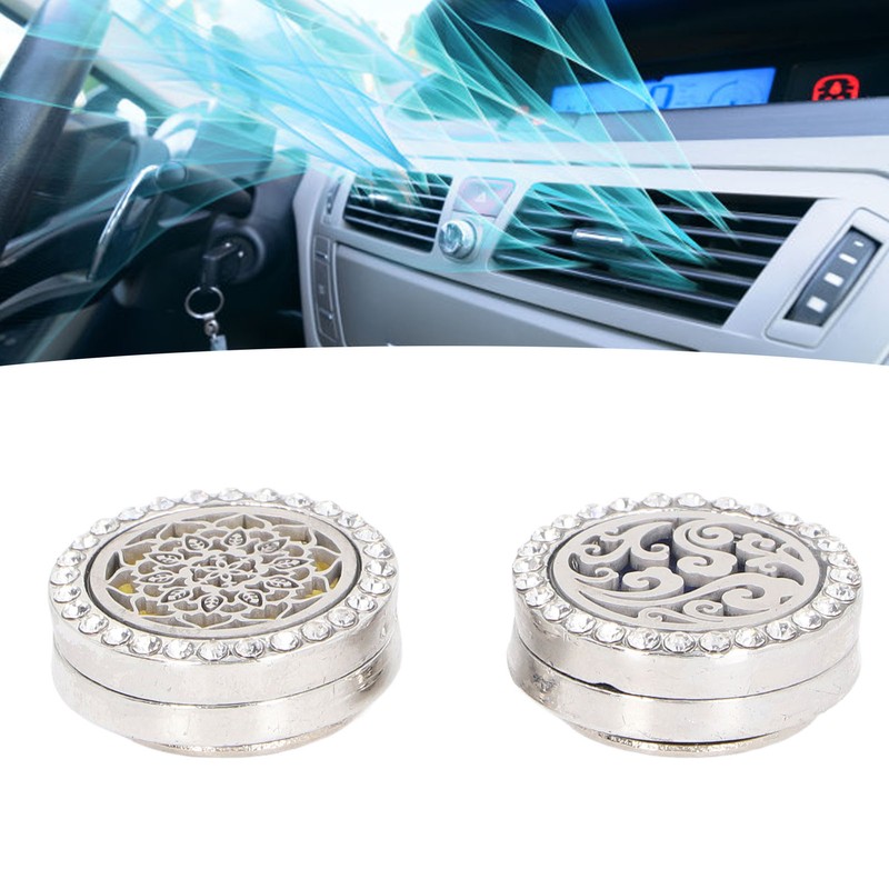 Car Essential Oil Diffuser Stainless Steel Compact Vent Clip Aromatherapy