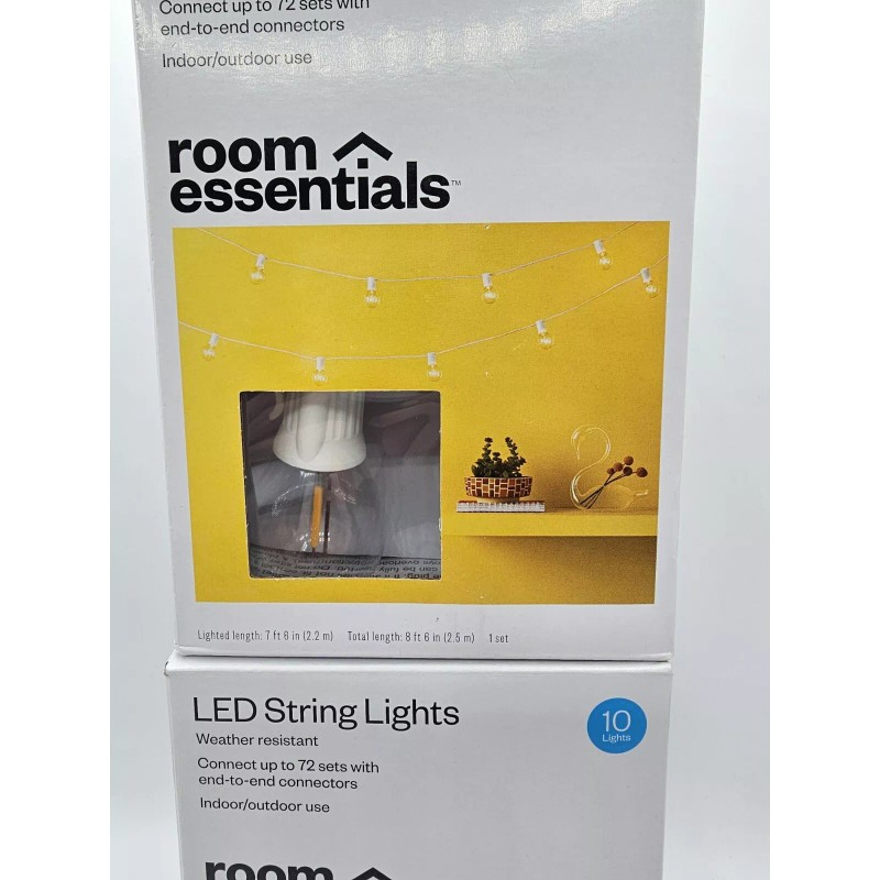 Room Essentials 2 String Bulb Lights LED Room Essentials NEW