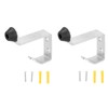 Set of 2 Stainless Steel Door Stoppers with Coat Hooks,