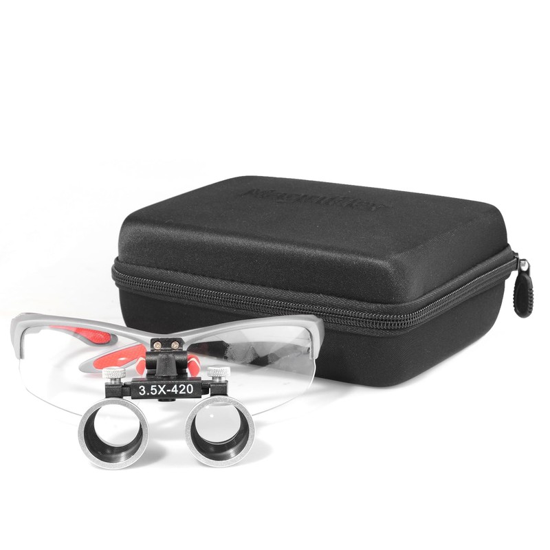 Kurtvenid 3.5x Magnifier 3.5X Binocular Magnifier Dual Use Adjustable Interpupillary