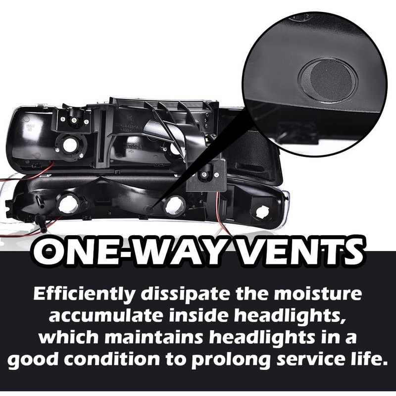 G-PLUS LED DRL Headlights Assembly, Fit For 1999 2000 2001