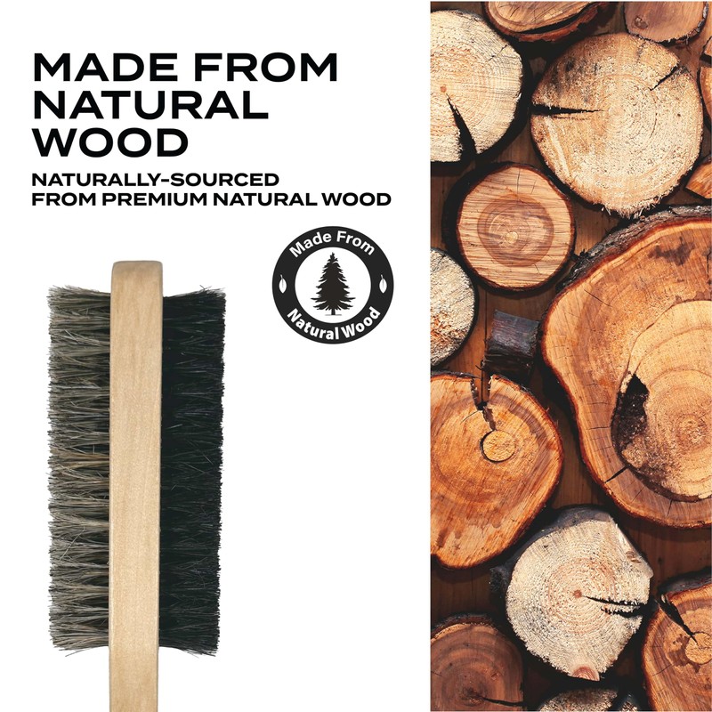 TADA BEAUTY 2 in 1 Boar Bristle Beard Brush for