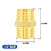TAILONZ PNEUMATIC 1/2" BSP Male Pipe Hex Nipple, Brass Pipe