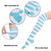 DAZCOS Striped Thigh High Socks Elastic Over The Knee Knit
