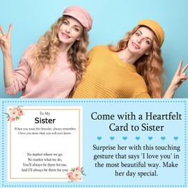 EPIRORA Sister Gifts from Sister Brother, Silver Infinity Tennis Bracelet Jewellery Presents for Women on Birthday Christmas Mother's Day Valentines Day