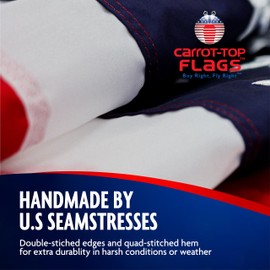 Carrot-Top Patriarch Polyester American Flag for Outside & Inside 3x5 - US Flag, Outdoor, United States Flag Made in USA, Heavy Duty w/Brass Grommets