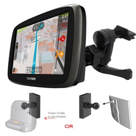 ChargerCity Simple-Lock Air Vent Holder Universal 16mm Ball Mount for TOMTOM VIA GO Start Comfort Supreme 4.3" 5" 6" Screen GPS Sat Nav