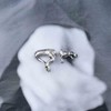 Yheakne Punk Dinosaur Ear Jacket Earrings Silver Dinosaur Stud Earrings