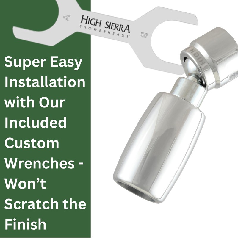 High Sierra Showerheads® - Solid Metal 1.25 GPM High Efficiency,