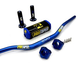 ProTaper Original "Evo" PRO TAPER Handlebar Fat Bar DIRT BIKE 1 1/8'' ATV Quad GRIPS Pads