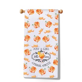 JXGZSO Aperol Spritz Kitchen Towel Aperol Spritz Lover Gift Cocktail Lover Gift Society Dish Towel Summer Cocktail Tea (Spritz Towel)