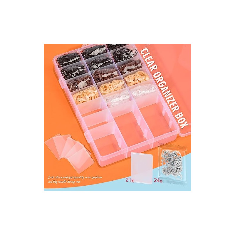 TsMADDTs Pequeñas Gomas Elásticas para El Cabello, 2000 Unidades de