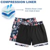 Suwangi Men's Swim Trunks Double Layer Beach Shorts Quick Dry