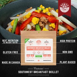 Nomad Nutrition – Southwest Breakfast Skillet | High Energy, All Natural Ingredients | Plant-Based & Non-GMO | Just Add Boiling Hot Water| 112g / 4oz (Pack of 1)