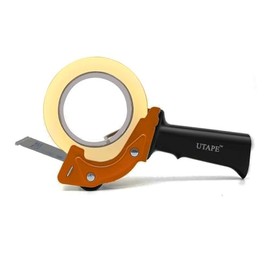 Dispensador de cinta de embalaje, cargador rápido, dispensador de cinta de embalaje resistente de 3 pulgadas, ligero, ergonómico industrial, de mano, para embalaje y mudanza cajas en color