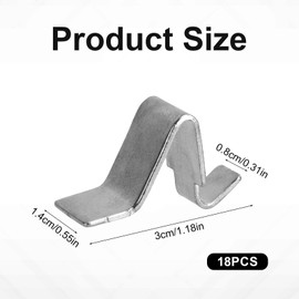 18pcs Cabinet Shelf Clips, Heavy Duty Shelving Brackets Clips Shelf Pegs Shelf Support Clip Holder Pilaster Shelf Clips Compatible with Sandusky Metal Cabinet, Silver