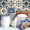 25 PCS Moroccan Style Tile Sticker, 4x4 Inch(10x10cm) Traditional DIY