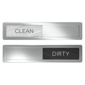 Stainless Steel Dishwasher Magnet Clean Dirty Sign, Premium Clean Dirty Magnet for Dishwasher with a Protective Backing & Adhesives, Kitchen Gadgets Decor, Black White Dirty Clean Dishwasher Magnet