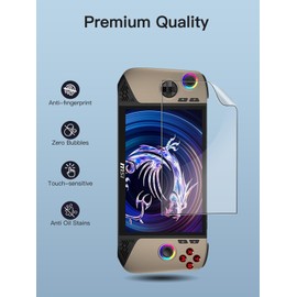 YANMONGI 【3 Pack】 for MSI Claw 8 AI+ A2VM Hydrogel Screen Protector ，Anti-Scratch，PU [Clear HD] Self-Healing Soft Protective Film