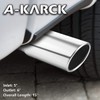 5 Inch Inlet Exhaust Tip, A-KARCK Polished Bolt On 5"
