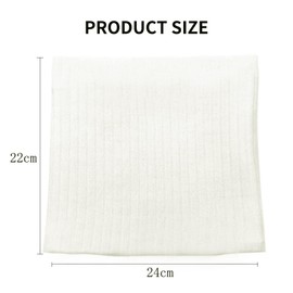 HGDGears Fleece Neck Warmer Windproof Thermal Knitted Tube Scarf for Men Women Thick Winter Cold Weather Knitted Circle Scarf for Outdoor Sports, Black+white