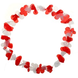 1 Flower Garland Red/White 38 "