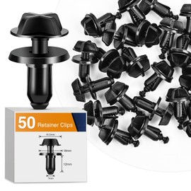 GOOACC 50Pcs Lower Radiator Shield Push-Type Retainer Fender Liner Rivet Radiator Sight Shield Clip Compatible with Ford #W716510-S300 F-150 Mustang Fusion Aviator Explorer