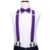 Barry.Wang Suspenders and Bow Tie Set for Men Solid Paisley