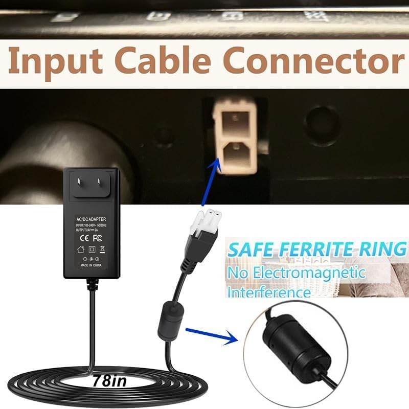 12v 2a Adjustable Desk Power Cord Replacement for Single Motor