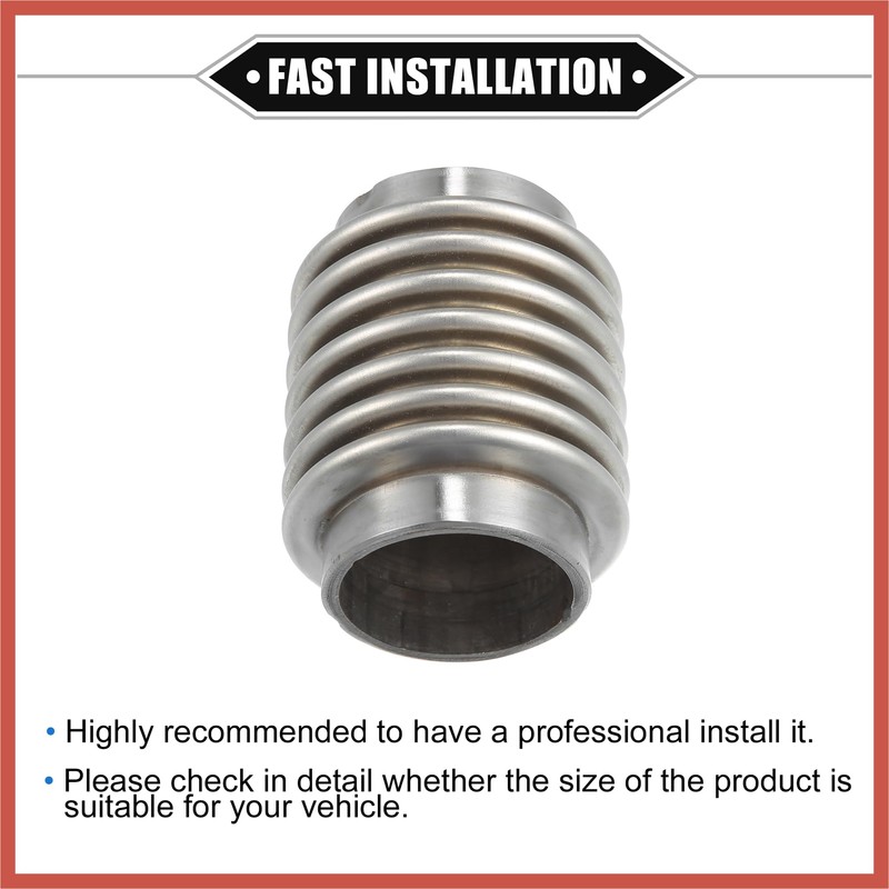 ACROPIX Car Exhaust Flexible Pipe, 38x70mm 1.5"x2.76" Exhaust Flex Connector