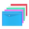 ojussa A4 Plastic Wallets 5PCS Folders Waterproof Plastic Wallet Transparent