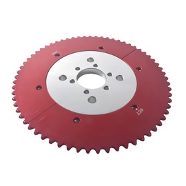 VCUJSUC Universal 35 Chain 65T Split Sprocket with Adapter for Predator 212cc 196cc 79cc Go Kart Mini Bike CT200U-EX CT200U BT200X CT100U MB200 MBX11 Motorcycle Silver