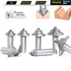 7Pcs Bead Ovolo Plunge Bit Set,1/2" Shank Double Roundover Groove