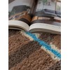 WENSHUO Seasalt Checked Area Rug (Brown),Microfiber Absorbent Non-Slip Throw Rug,TPR