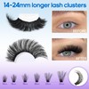 Geeneiya 14-24mm Lash Extension Kit Long Cluster Lashes Volume D