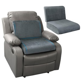 HOMBYS Recliner Seat Cushion with Lumbar Supportive Pillow Extra Large Non-Slip Seat Cushion with Back Support Cushions,Cruve Edge Design for Relief Thighs Pressure, Dark Grey