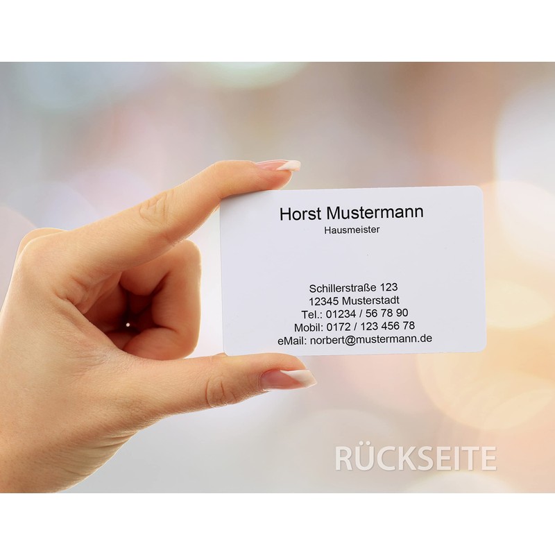 100 Janitorial Business Cards, Laminated, Includes Card Dispenser, Many Designs