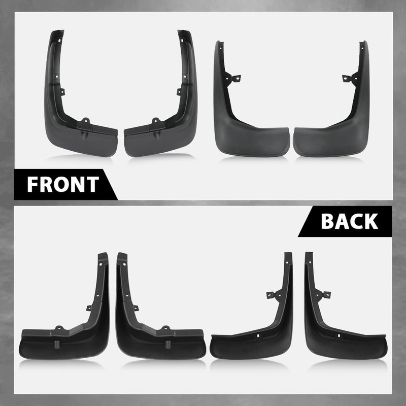 G-PLUS 4PCS Mud Flaps Splash Guards Mudguards Mudflaps with Hardware