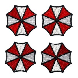 Resident Evil Umbrella Patch (1.5 X 1.5 inch - 4PC Bundle -Iron on Sew on -M7)