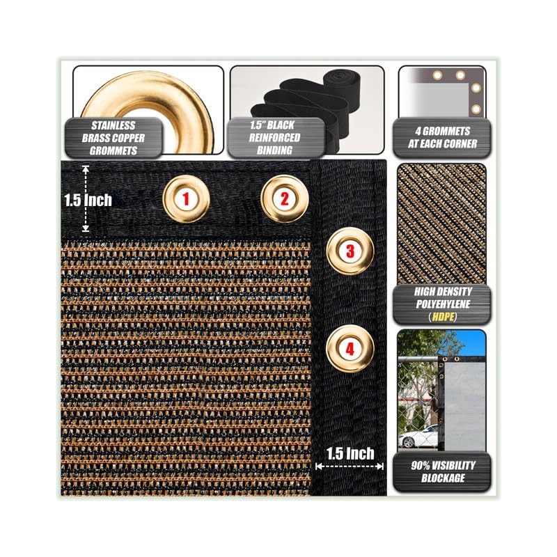 ShadeMart Privacy Fence Screen Sample Set Standard SMTAP0550