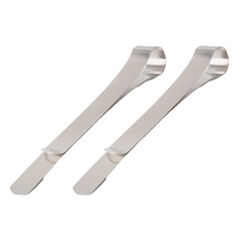 Slip-on Stainless Steel Clasp, Large, Set of 2, DAS-2501 Clips, Simple, Documents, Organization, Office, Supplies, Stainless Steel