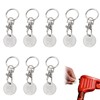 Shopping Cart Key Token Set 8-Pack, 76x23mm Solid Metal Trolley