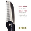 KENT Kent 87T Graphite Handmade Folding Pocket Comb for Men,