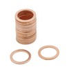 sourcing map Car Engine Copper Sealing Rings Seal Copper Sealing