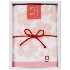 Hayashi GI052900 Hand Towel Gift, 1 Piece Set, Approx. 13.4 x 13.8 inches (34 x 35 cm), Made in Japan, Greetings Gift, Shikoku Imabari, Kanon, Cherry Blossoms, Pink
